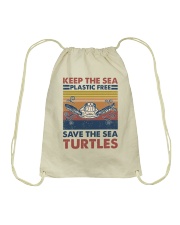 Retro Vintage Sea Turtle Drawstring Bag tile