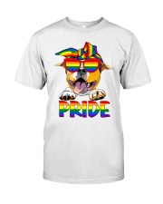 Pride LGBT Gay Be Lesbian Pitbull Funny Classic T-Shirt front