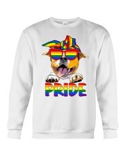 Pride LGBT Gay Be Lesbian Pitbull Funny Crewneck Sweatshirt tile