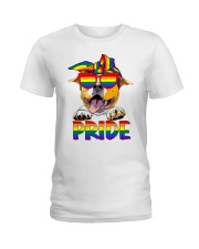 Pride LGBT Gay Be Lesbian Pitbull Funny Ladies T-Shirt tile