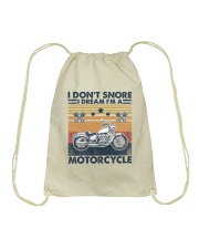 Retro I Don't Snore I Dream I'm A Motorcycle Drawstring Bag tile