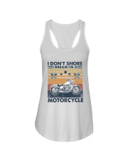 Retro I Don't Snore I Dream I'm A Motorcycle Ladies Flowy Tank tile