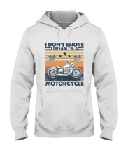 Retro I Don't Snore I Dream I'm A Motorcycle Hooded Sweatshirt tile