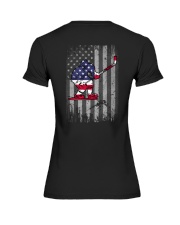 Hockey US Flag Back Premium Fit Ladies Tee tile