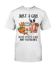 Just a girl who love fall and dogs Classic T-Shirt front