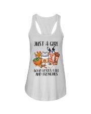 Just a girl who love fall and dogs Ladies Flowy Tank tile
