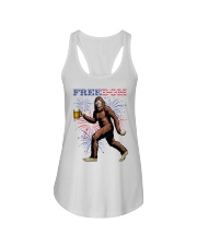 Bigfoot Freedom Independence Day 4th of July Ladies Flowy Tank tile