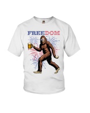 Bigfoot Freedom Independence Day 4th of July Youth T-Shirt tile