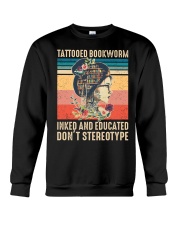 Tattooed bookworm Inked and Educated Crewneck Sweatshirt tile