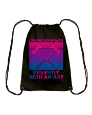 LGBTQ Pride I Swing Both Ways Violently Drawstring Bag tile