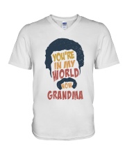 You're in my world now grandma V-Neck T-Shirt tile