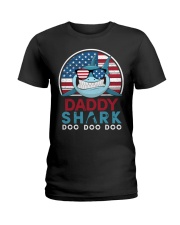 Vintage Daddy shark doo Ladies T-Shirt tile