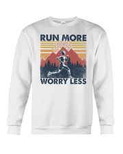 Run More Worry Less Crewneck Sweatshirt tile
