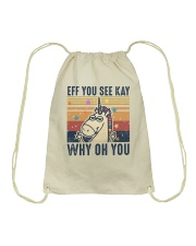 Unicorn Eff You See Kay Why Oh You Drawstring Bag tile
