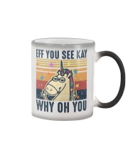 Unicorn Eff You See Kay Why Oh You Color Changing Mug tile