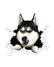Funny dog breaking glass Sticker - Single (Vertical) front