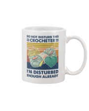 Don't disturb this crocheter I'm disturbed enough Mug tile