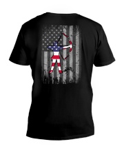 Archery US Flag Back V-Neck T-Shirt tile