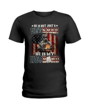 Veteran he is my Husband Ladies T-Shirt tile