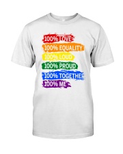 100 percent Pride LGBT Rainbow Gay Lesbian Classic T-Shirt front