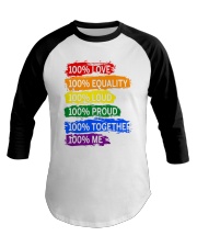 100 percent Pride LGBT Rainbow Gay Lesbian Baseball Tee tile