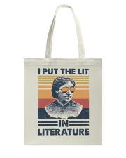 I Put The Lit In Literature Louisa May Alcott Tote Bag tile