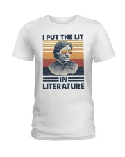 I Put The Lit In Literature Louisa May Alcott Ladies T-Shirt tile
