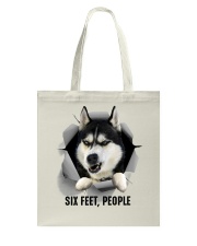 Husky Six feet people Tote Bag tile