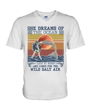 She Dreams Of The Ocean V-Neck T-Shirt tile