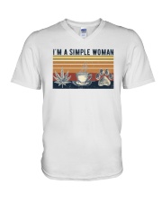 I'm A Simple Woman V-Neck T-Shirt tile