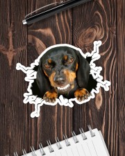 Funny dog breaking glass Sticker - Single (Horizontal) aos-sticker-single-horizontal-lifestyle-front-05