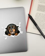 Funny dog breaking glass Sticker - Single (Horizontal) aos-sticker-single-horizontal-lifestyle-front-13