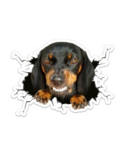 Funny dog breaking glass Sticker - Single (Horizontal) front