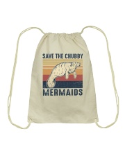 Save the chubby unicorn Drawstring Bag tile