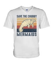 Save the chubby unicorn V-Neck T-Shirt tile
