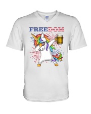 Unicorn US Freedom V-Neck T-Shirt tile