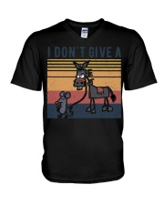 Retro I don't give a Rats Ass V-Neck T-Shirt tile
