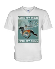 Horse ridding lose my mind find my soul V-Neck T-Shirt tile