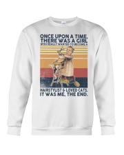Once Upon A Time Hairstylist Loved Cats Crewneck Sweatshirt tile