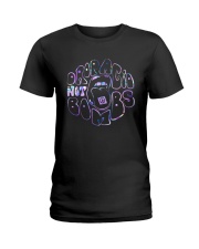 Drop Acid Not Bombs Hologram Ladies T-Shirt tile