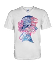I am not afraid of storms V-Neck T-Shirt tile