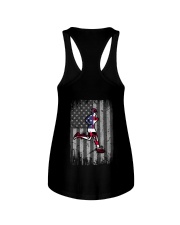 Running US Flag Back Ladies Flowy Tank tile