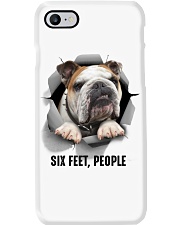 Bulldog Six feet people Phone Case tile