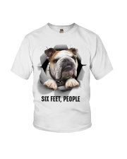 Bulldog Six feet people Youth T-Shirt tile