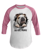 Bulldog Six feet people Baseball Tee tile