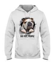 Bulldog Six feet people Hooded Sweatshirt tile