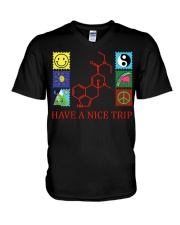 LSD Stamp Have a nice trip V-Neck T-Shirt tile