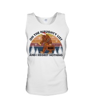Bigfoot on the naughty list Unisex Tank tile