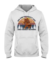 Bigfoot on the naughty list Hooded Sweatshirt front