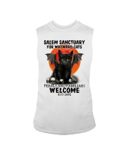 Salem Sanctuary For Wayward Cats Est 1692 Sleeveless Tee tile